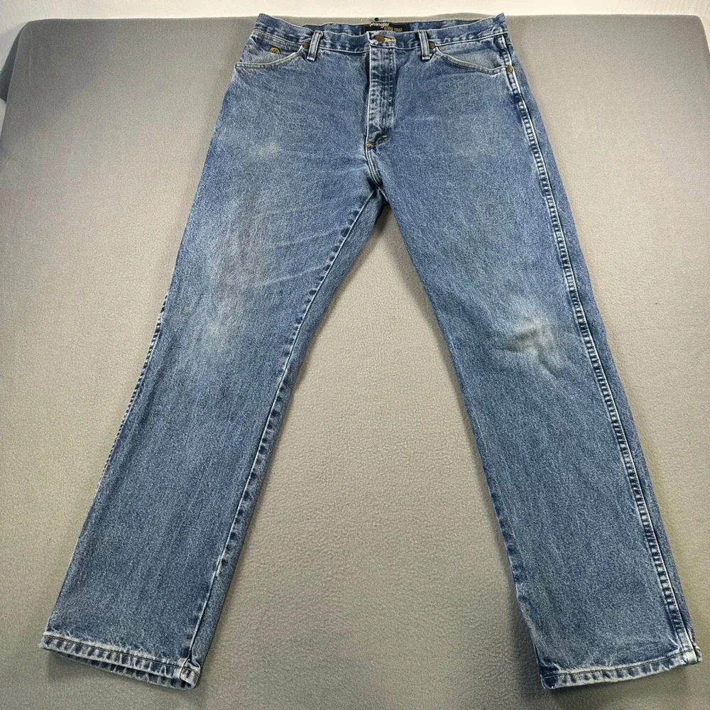 Wrangler George Strait Collection Jeans Mens 36x32 Blue Cowboy Cut 1013MGSHD